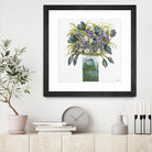 Garden Bouquet - Blue - 4 by Lori Dubois on GIANT ART - white floral bouquet