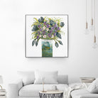 Garden Bouquet - Blue - 4 by Lori Dubois on GIANT ART - white floral bouquet