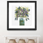 Garden Bouquet - Blue - 4 by Lori Dubois on GIANT ART - white floral bouquet