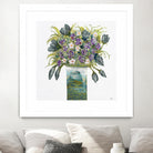 Garden Bouquet - Blue - 4 by Lori Dubois on GIANT ART - white floral bouquet