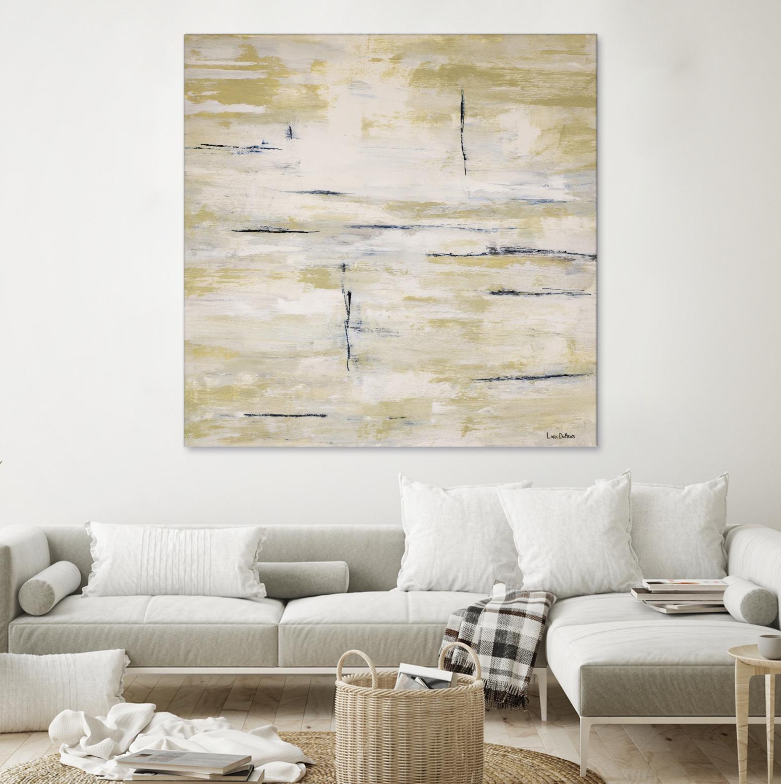 RainWater - Beige by Lori Dubois on GIANT ART - beige abstract ton sur ton