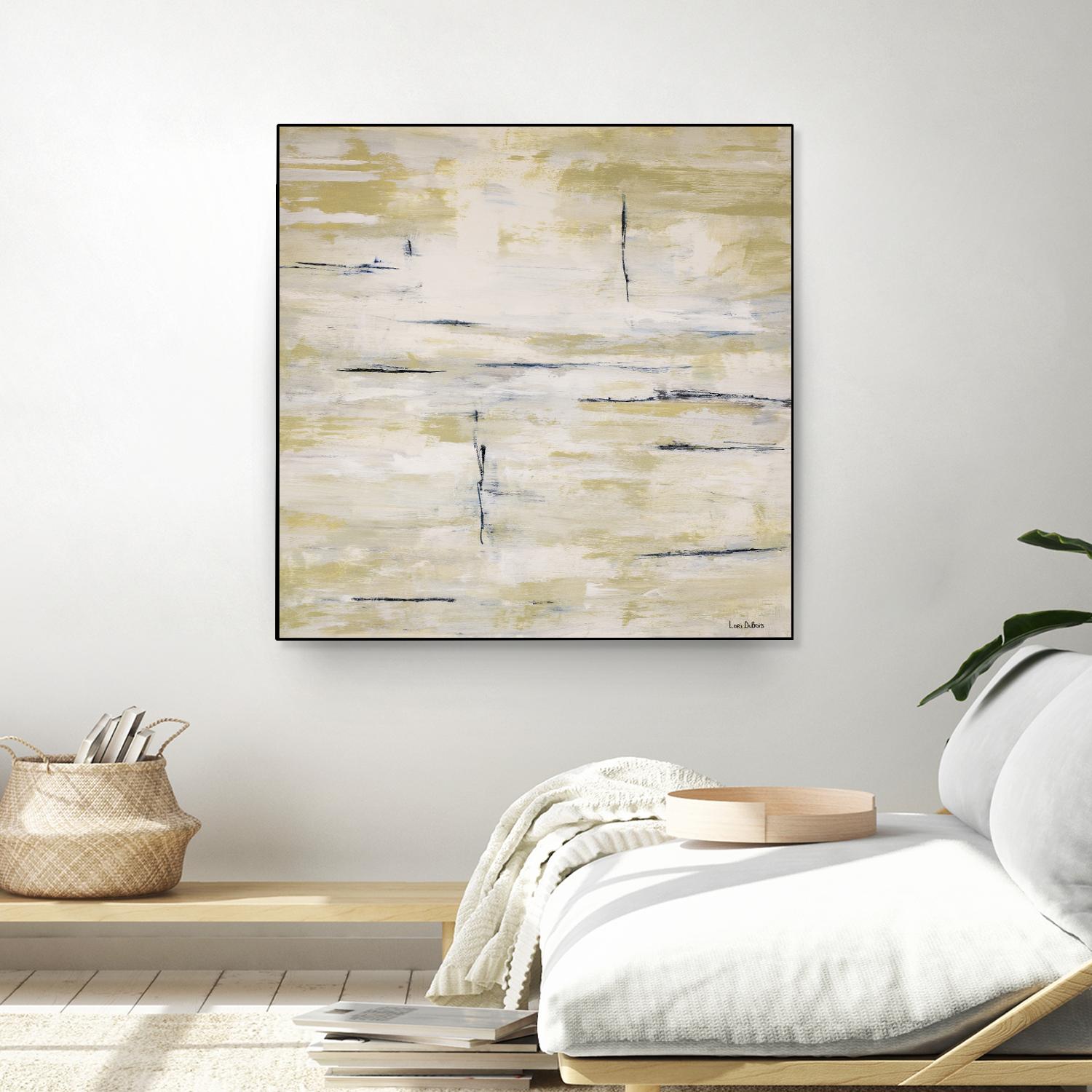 RainWater - Beige by Lori Dubois on GIANT ART - beige abstract ton sur ton