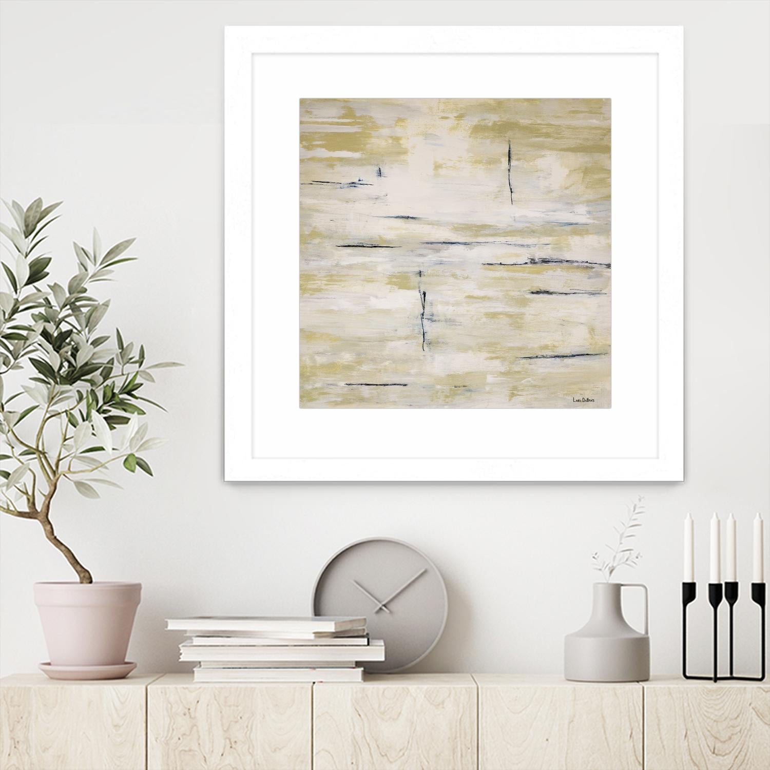 RainWater - Beige by Lori Dubois on GIANT ART - beige abstract ton sur ton
