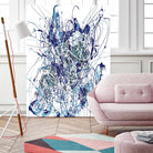 Weave - Blue - 1 by Lori Dubois on GIANT ART - blue linear mixed up