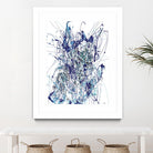 Weave - Blue - 1 by Lori Dubois on GIANT ART - blue linear mixed up