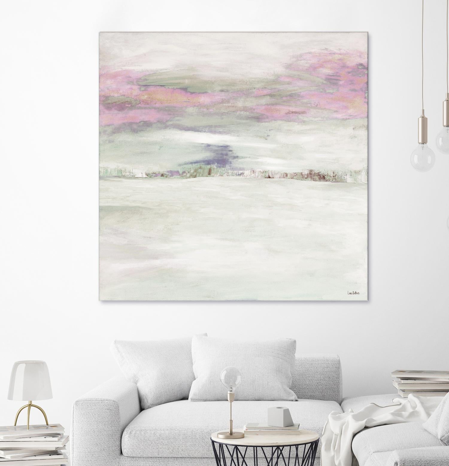 Winter Sky by Lori Dubois on GIANT ART - pink abstract paysage contemporain