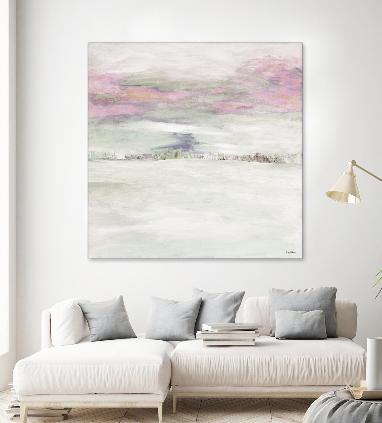 Winter Sky by Lori Dubois on GIANT ART - pink abstract paysage contemporain