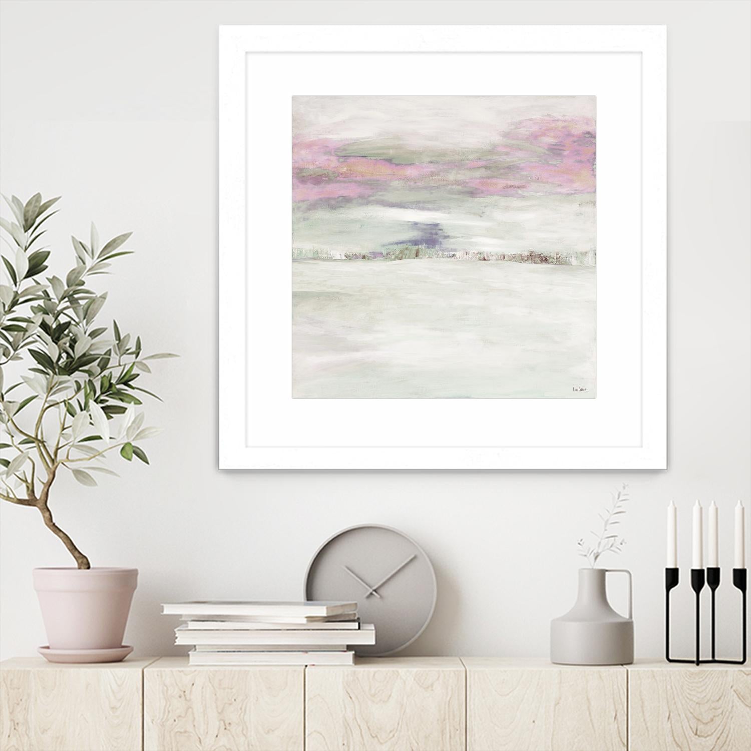 Winter Sky by Lori Dubois on GIANT ART - pink abstract paysage contemporain
