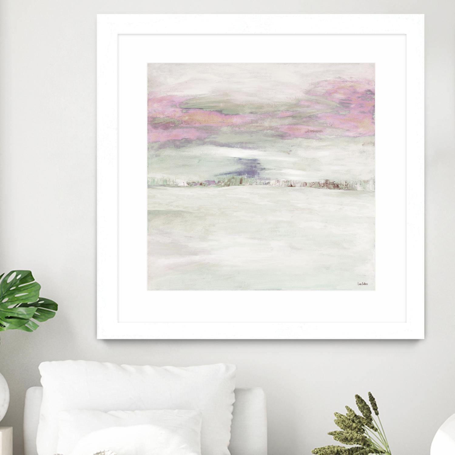 Winter Sky by Lori Dubois on GIANT ART - pink abstract paysage contemporain