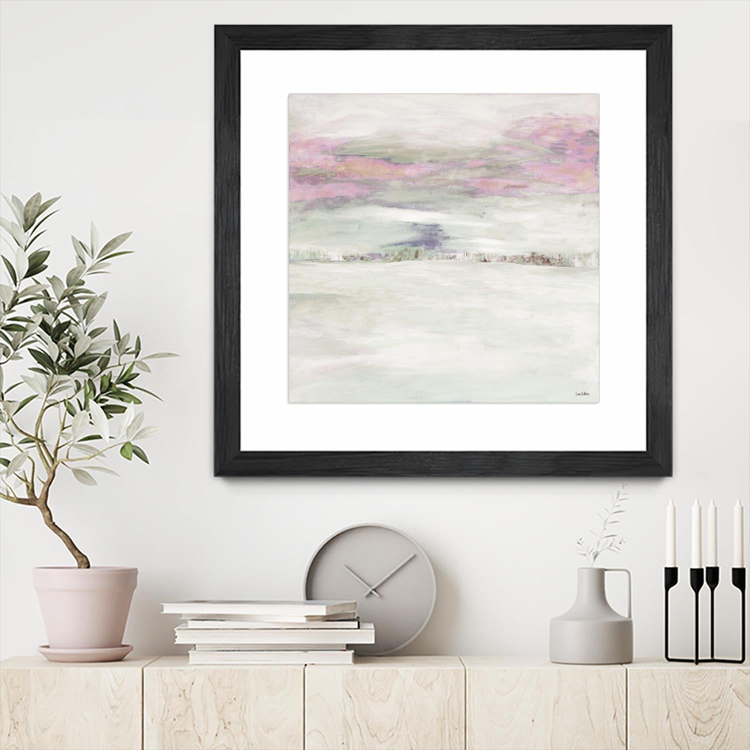 Winter Sky by Lori Dubois on GIANT ART - pink abstract paysage contemporain