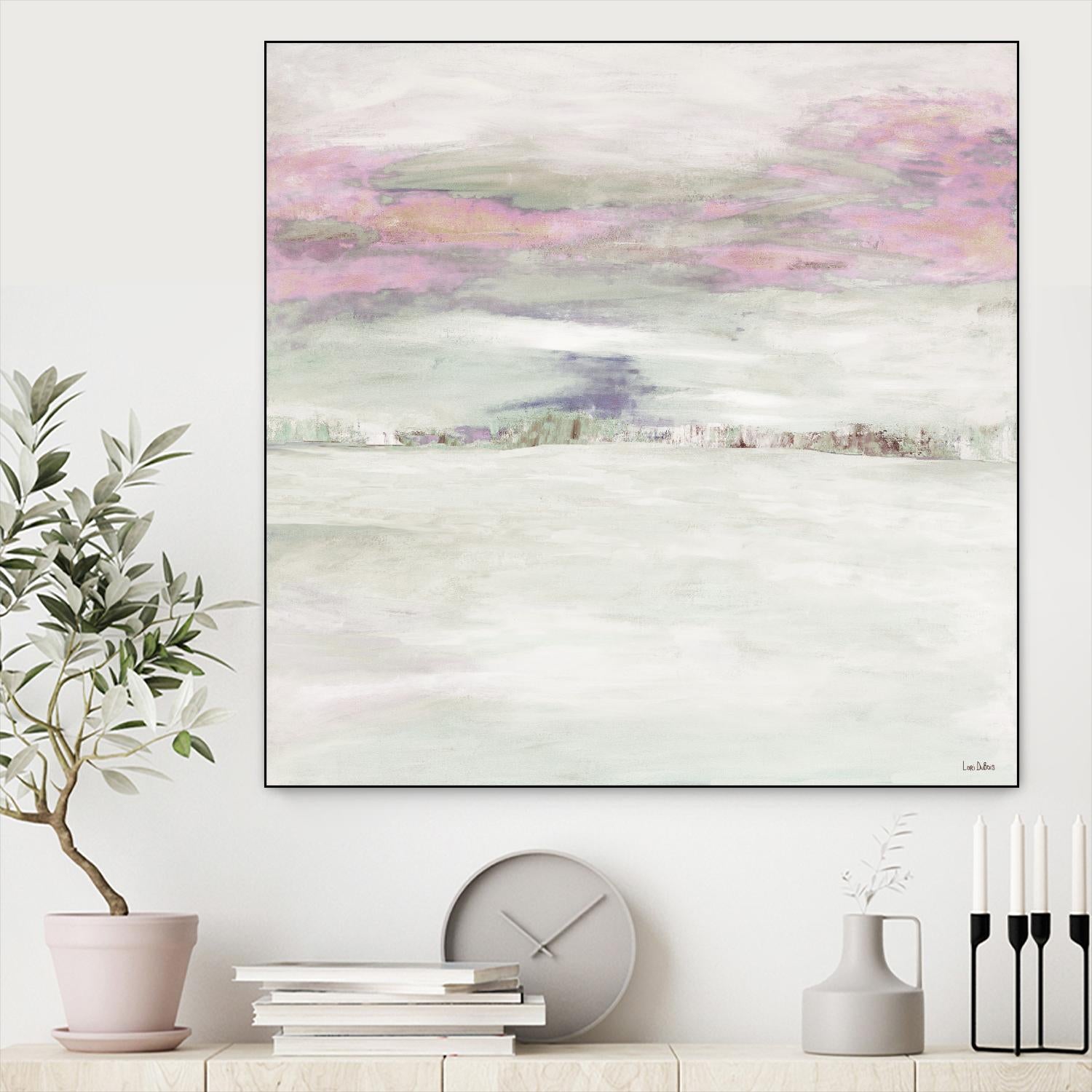Winter Sky by Lori Dubois on GIANT ART - pink abstract paysage contemporain