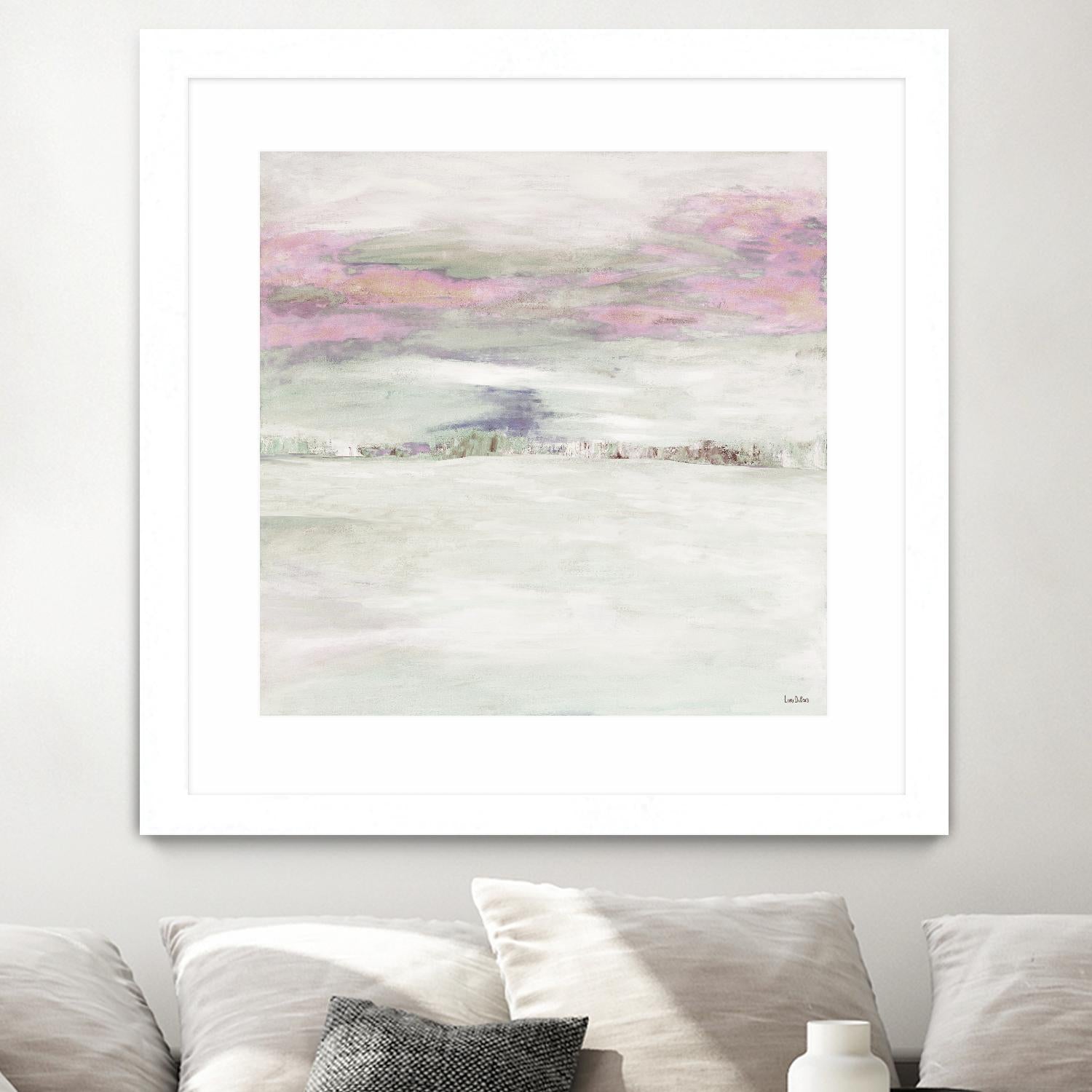 Winter Sky by Lori Dubois on GIANT ART - pink abstract paysage contemporain