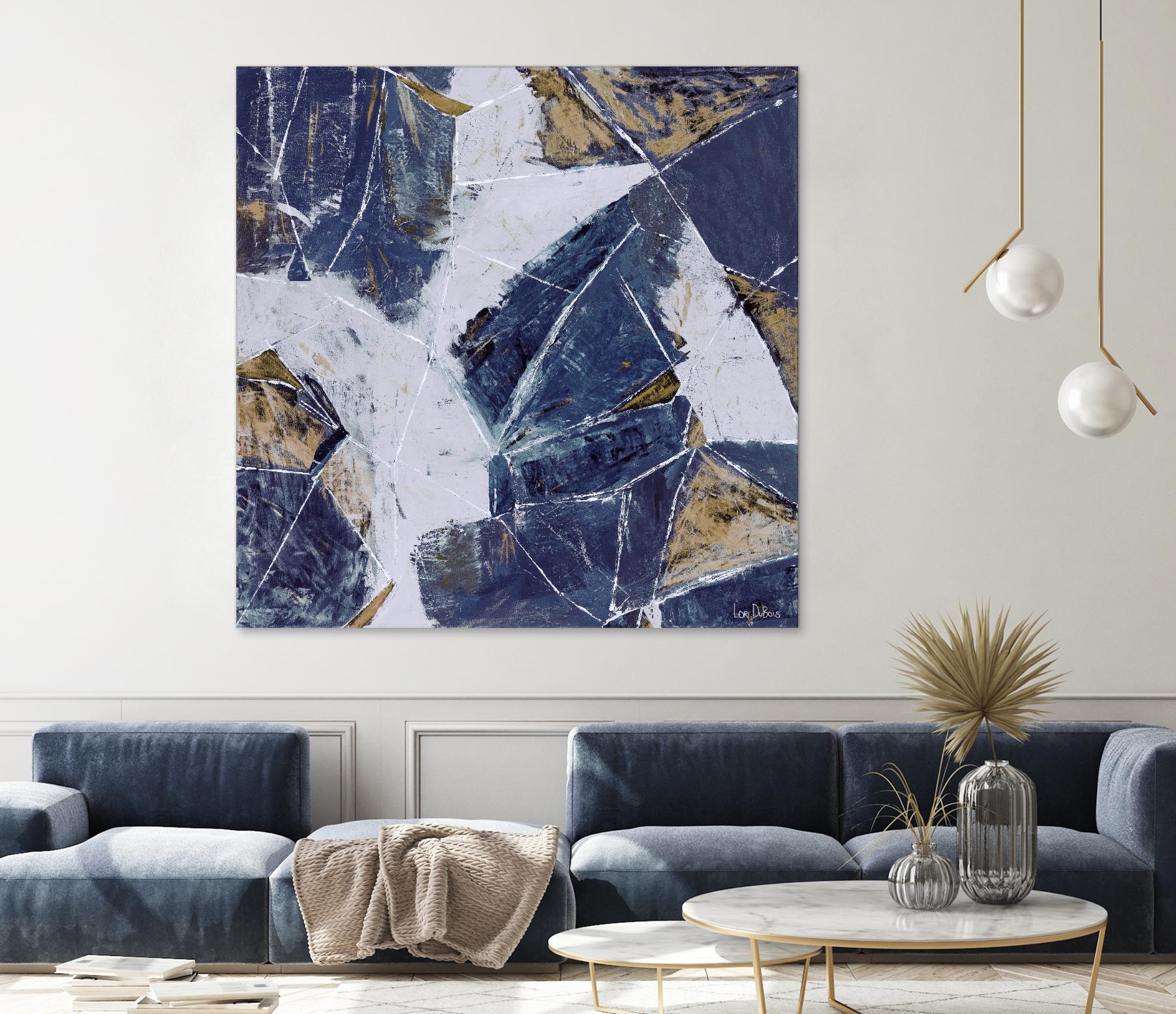 Tiger's Eye - Blue - B - 3 by Lori Dubois on GIANT ART - beige abstract