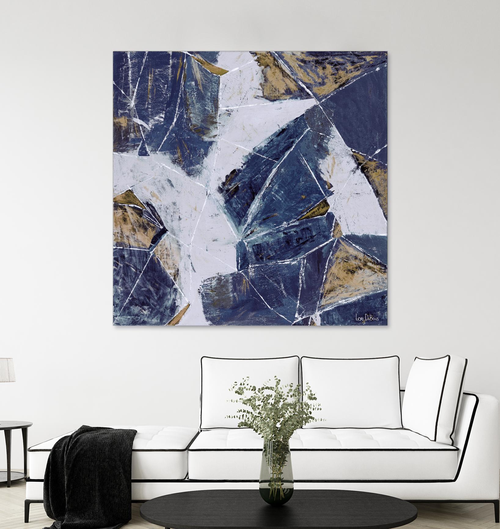 Tiger's Eye - Blue - B - 3 by Lori Dubois on GIANT ART - beige abstract