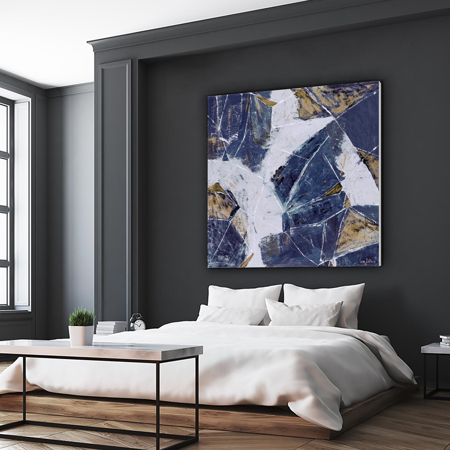 Tiger's Eye - Blue - B - 3 by Lori Dubois on GIANT ART - beige abstract