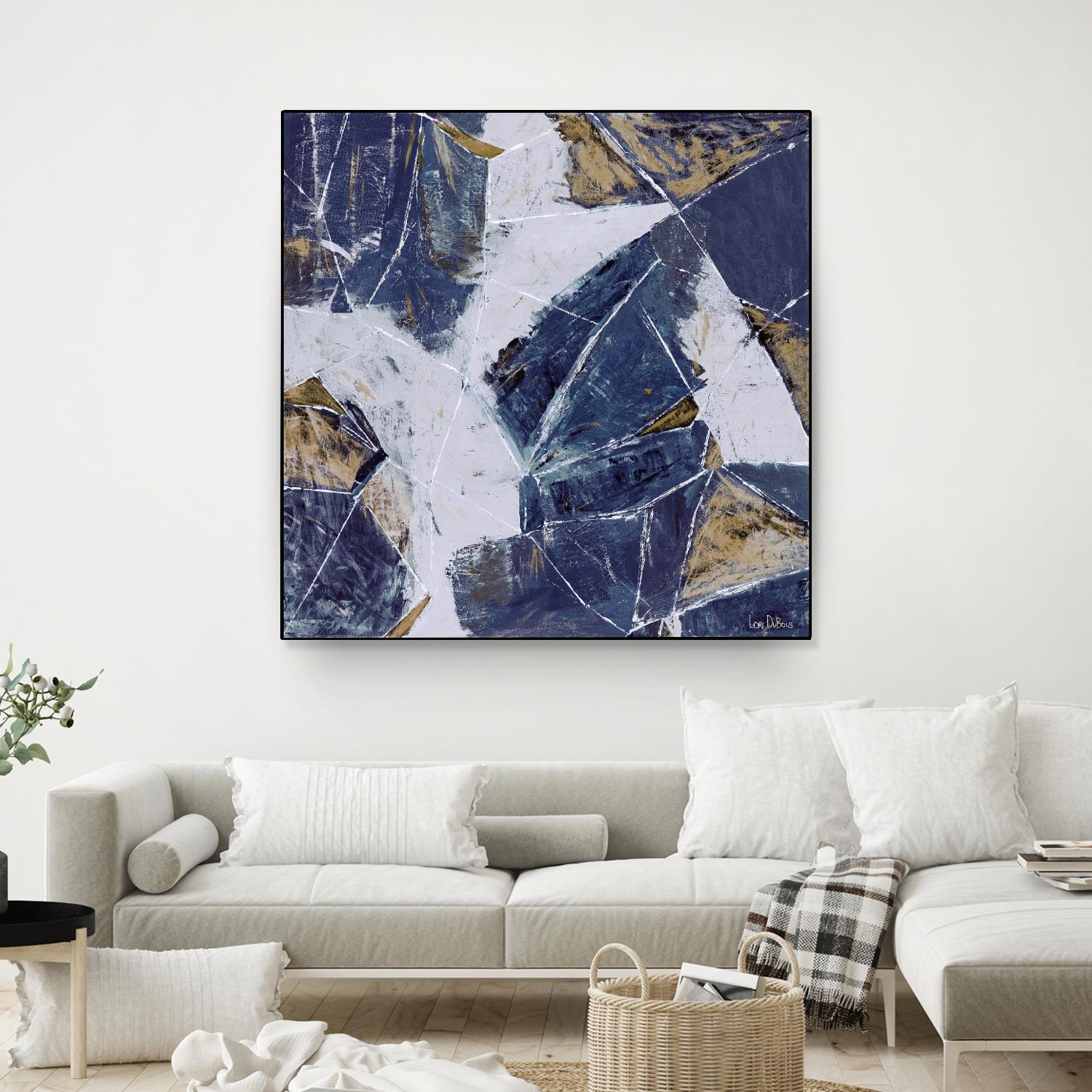 Tiger's Eye - Blue - B - 3 by Lori Dubois on GIANT ART - beige abstract