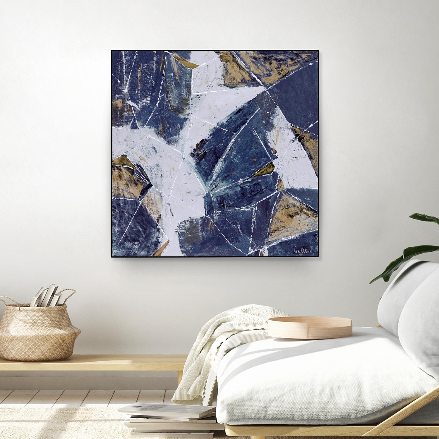 Tiger's Eye - Blue - B - 3 by Lori Dubois on GIANT ART - beige abstract
