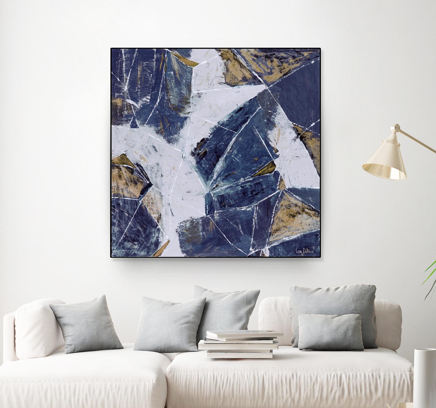 Tiger's Eye - Blue - B - 3 by Lori Dubois on GIANT ART - beige abstract