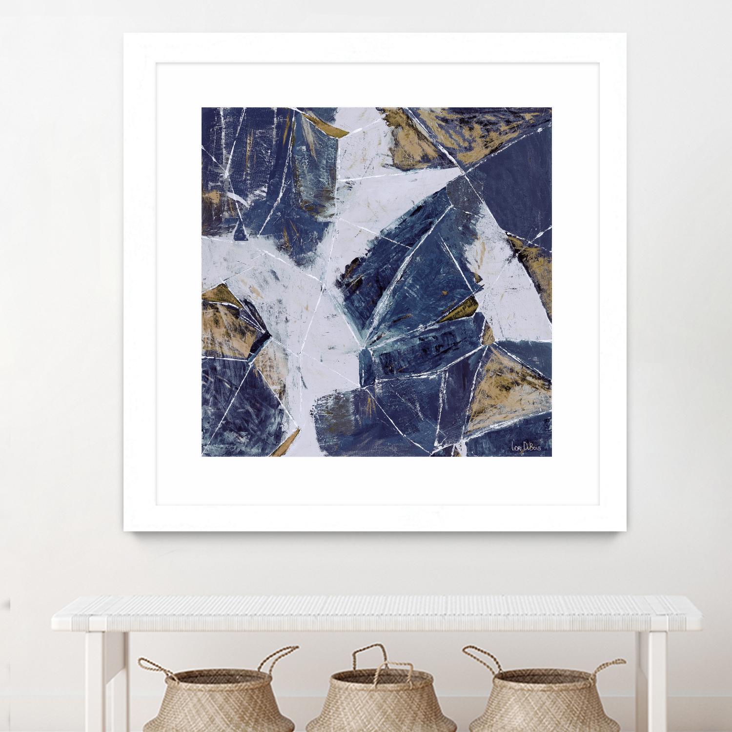 Tiger's Eye - Blue - B - 3 by Lori Dubois on GIANT ART - beige abstract