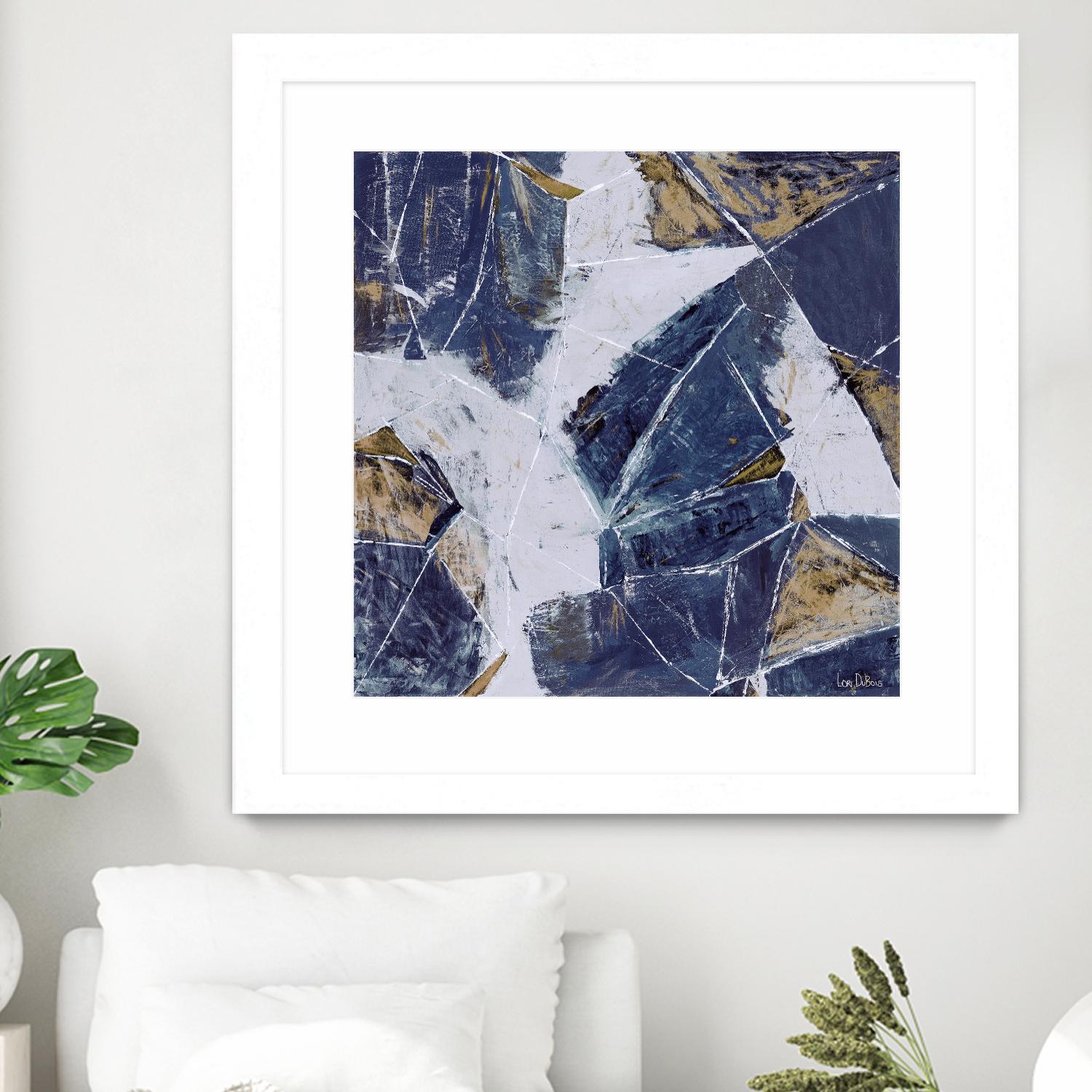 Tiger's Eye - Blue - B - 3 by Lori Dubois on GIANT ART - beige abstract