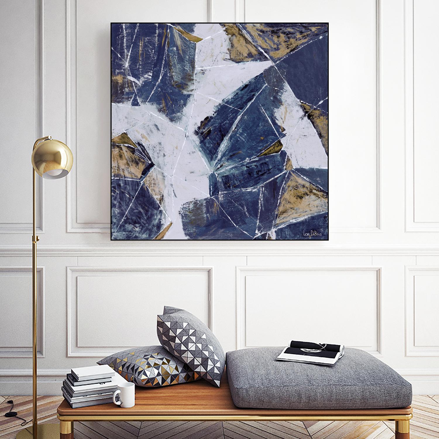 Tiger's Eye - Blue - B - 3 by Lori Dubois on GIANT ART - beige abstract