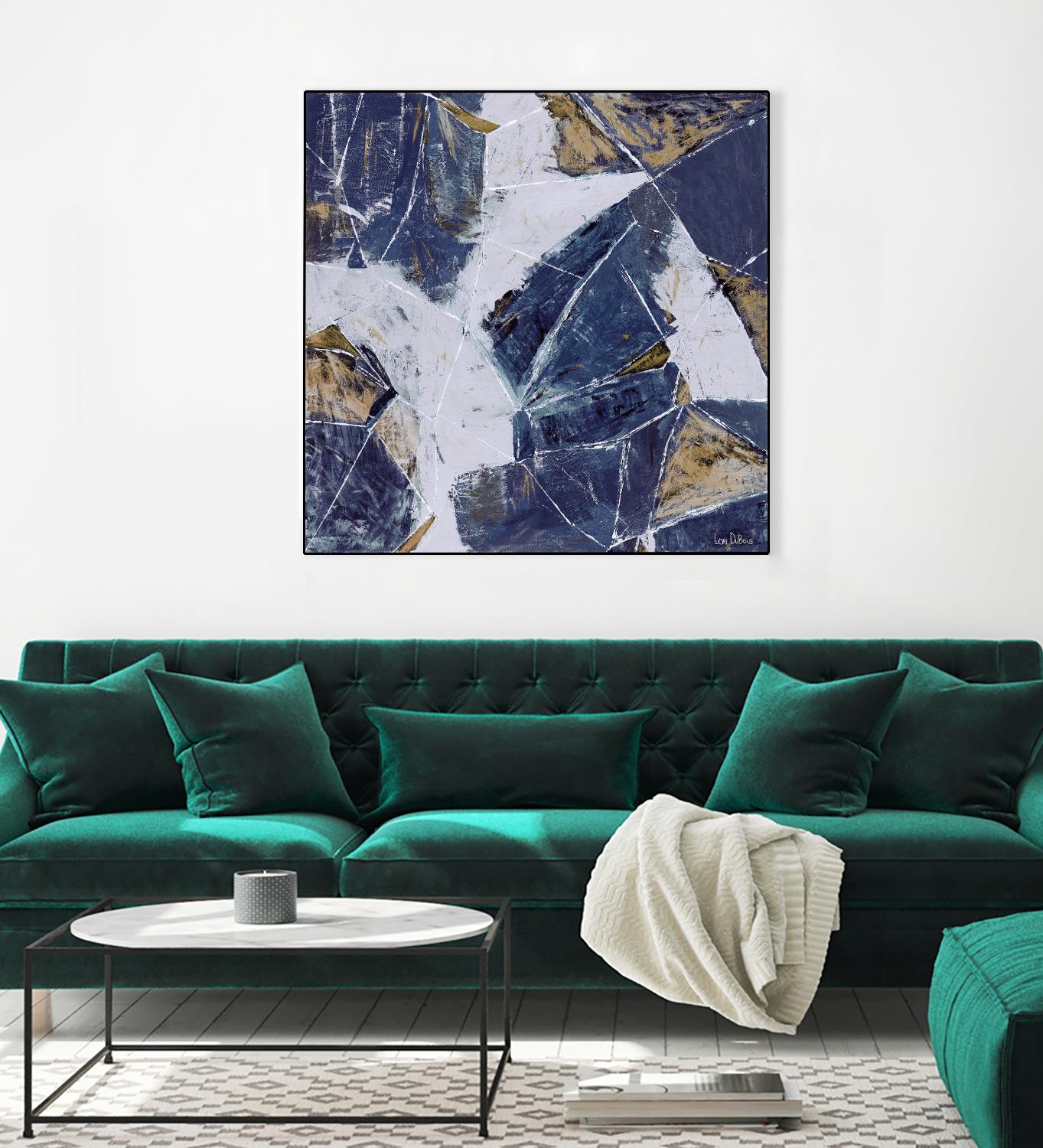 Tiger's Eye - Blue - B - 3 by Lori Dubois on GIANT ART - beige abstract