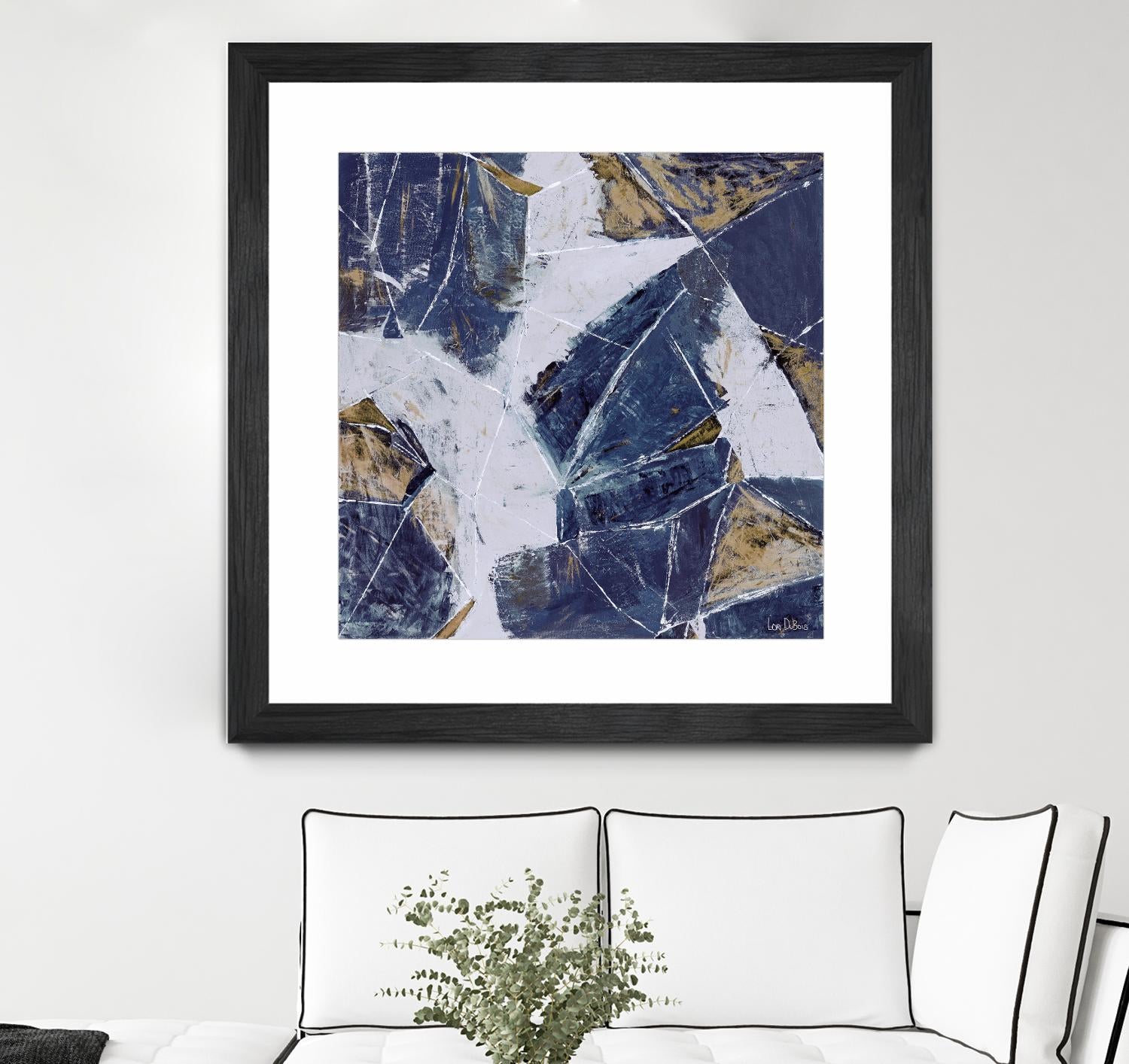 Tiger's Eye - Blue - B - 3 by Lori Dubois on GIANT ART - beige abstract