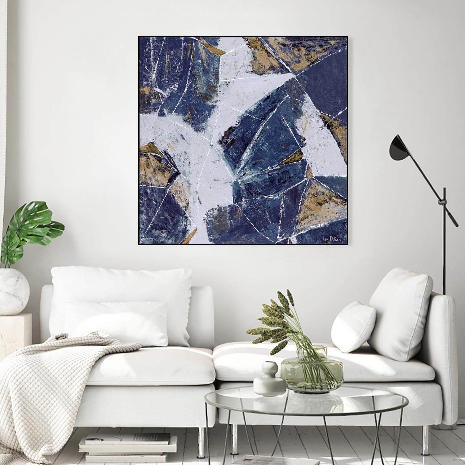 Tiger's Eye - Blue - B - 3 by Lori Dubois on GIANT ART - beige abstract