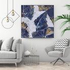 Tiger's Eye - Blue - B - 3 by Lori Dubois on GIANT ART - beige abstract
