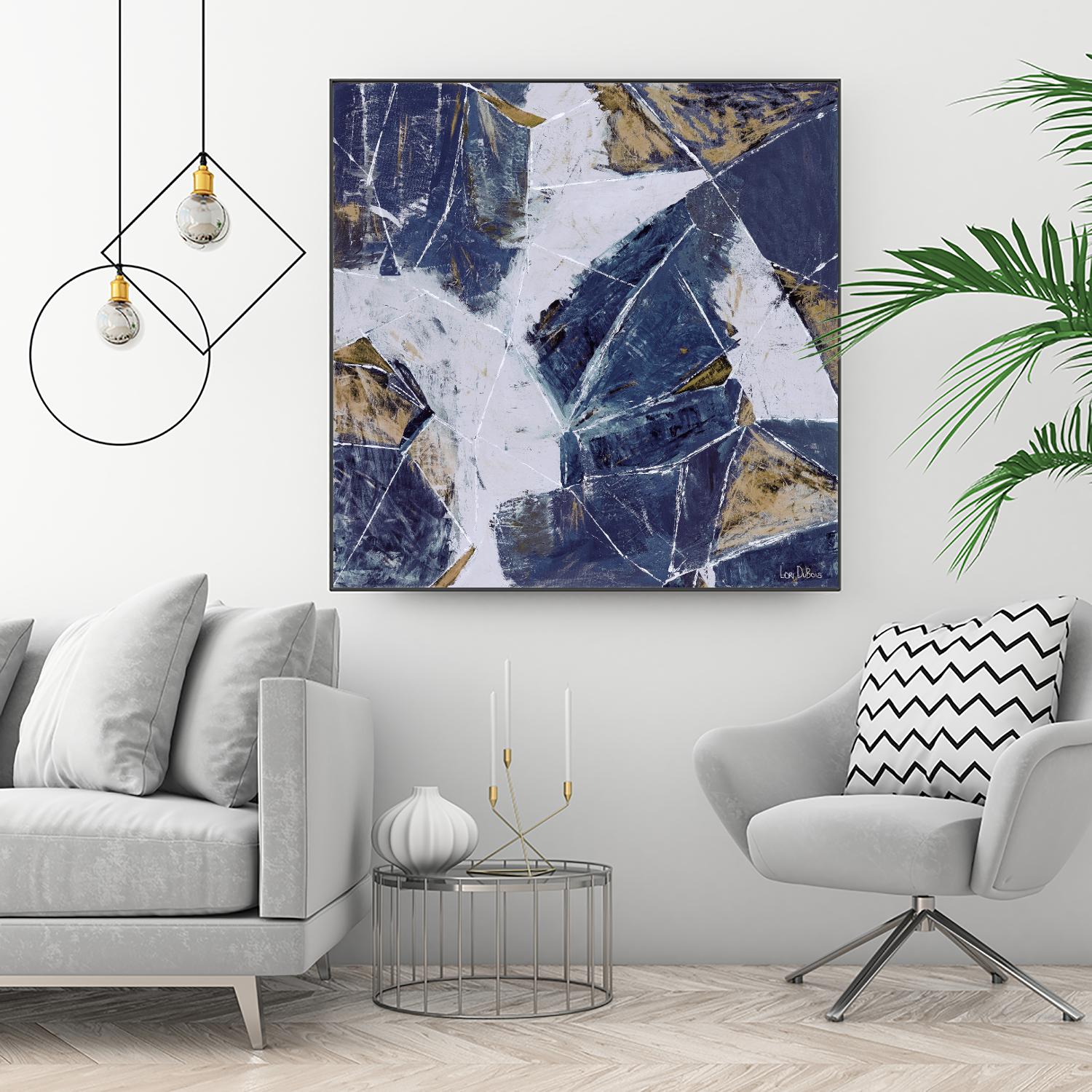 Tiger's Eye - Blue - B - 3 by Lori Dubois on GIANT ART - beige abstract