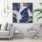 Tiger's Eye - Blue - B - 3 by Lori Dubois on GIANT ART - beige abstract artistes du québec