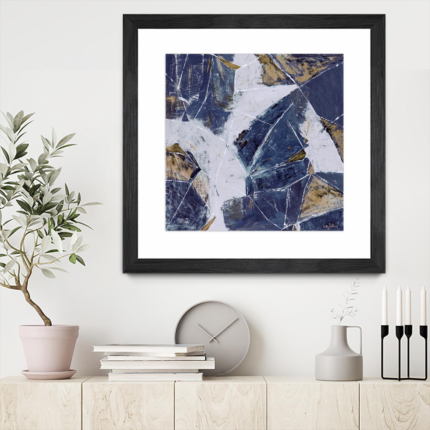 Tiger's Eye - Blue - B - 3 by Lori Dubois on GIANT ART - beige abstract