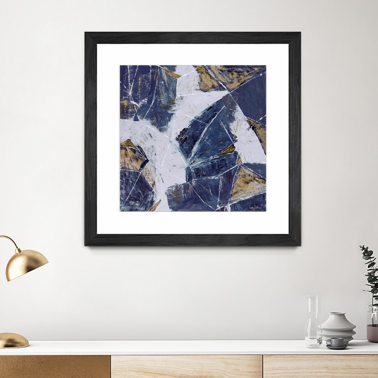 Tiger's Eye - Blue - B - 3 by Lori Dubois on GIANT ART - beige abstract