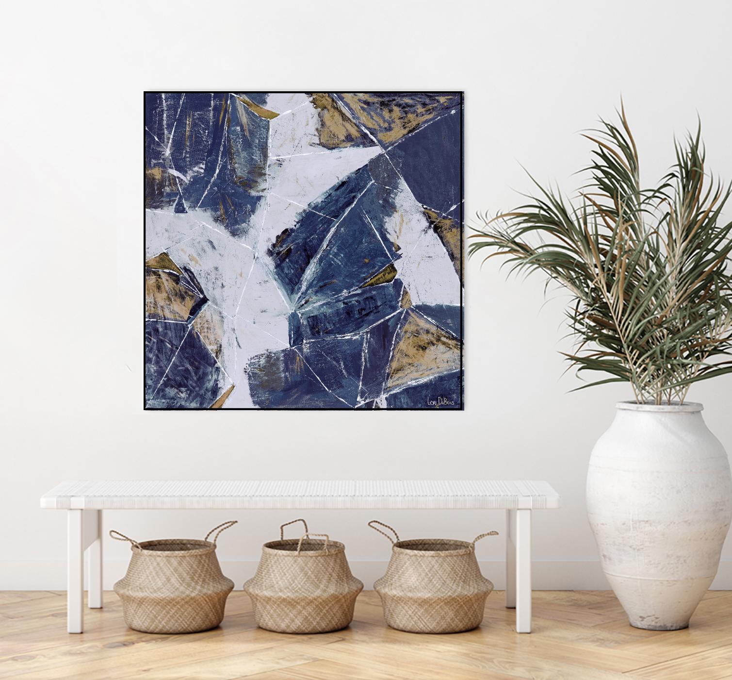 Tiger's Eye - Blue - B - 3 by Lori Dubois on GIANT ART - beige abstract