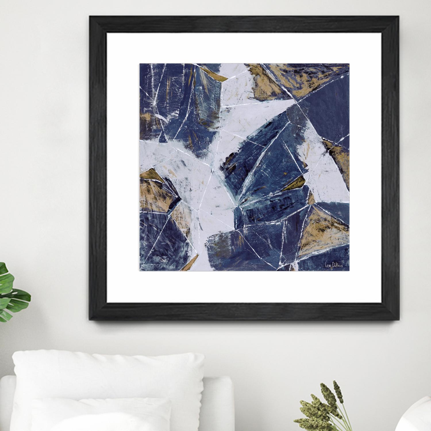 Tiger's Eye - Blue - B - 3 by Lori Dubois on GIANT ART - beige abstract