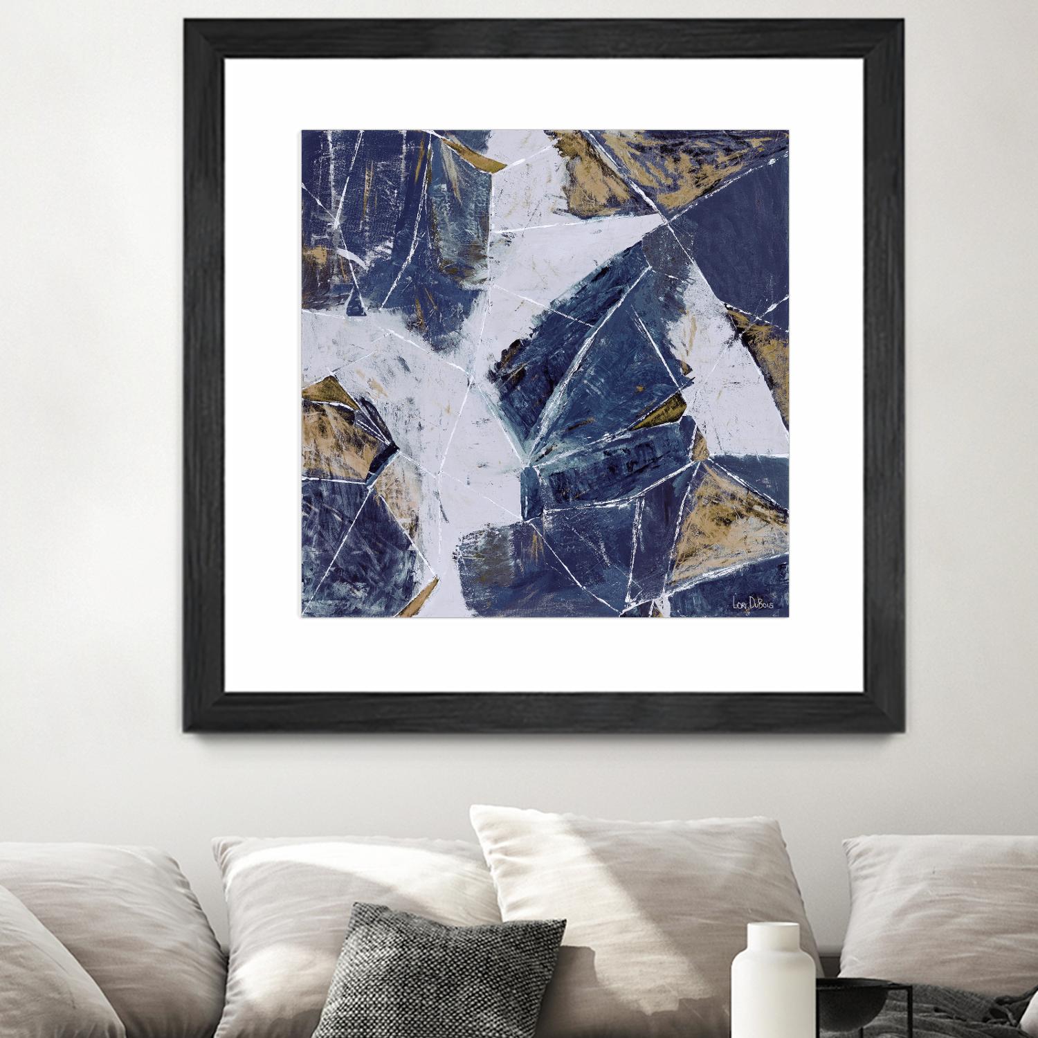 Tiger's Eye - Blue - B - 3 by Lori Dubois on GIANT ART - beige abstract