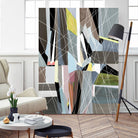 OceanRain by Lori Dubois on GIANT ART - pink geometric ton neutre