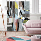 OceanRain by Lori Dubois on GIANT ART - pink geometric ton neutre