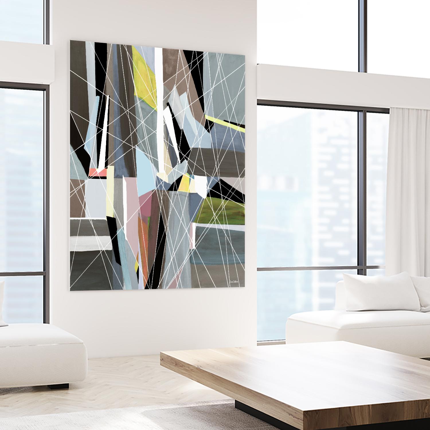 OceanRain by Lori Dubois on GIANT ART - pink geometric ton neutre