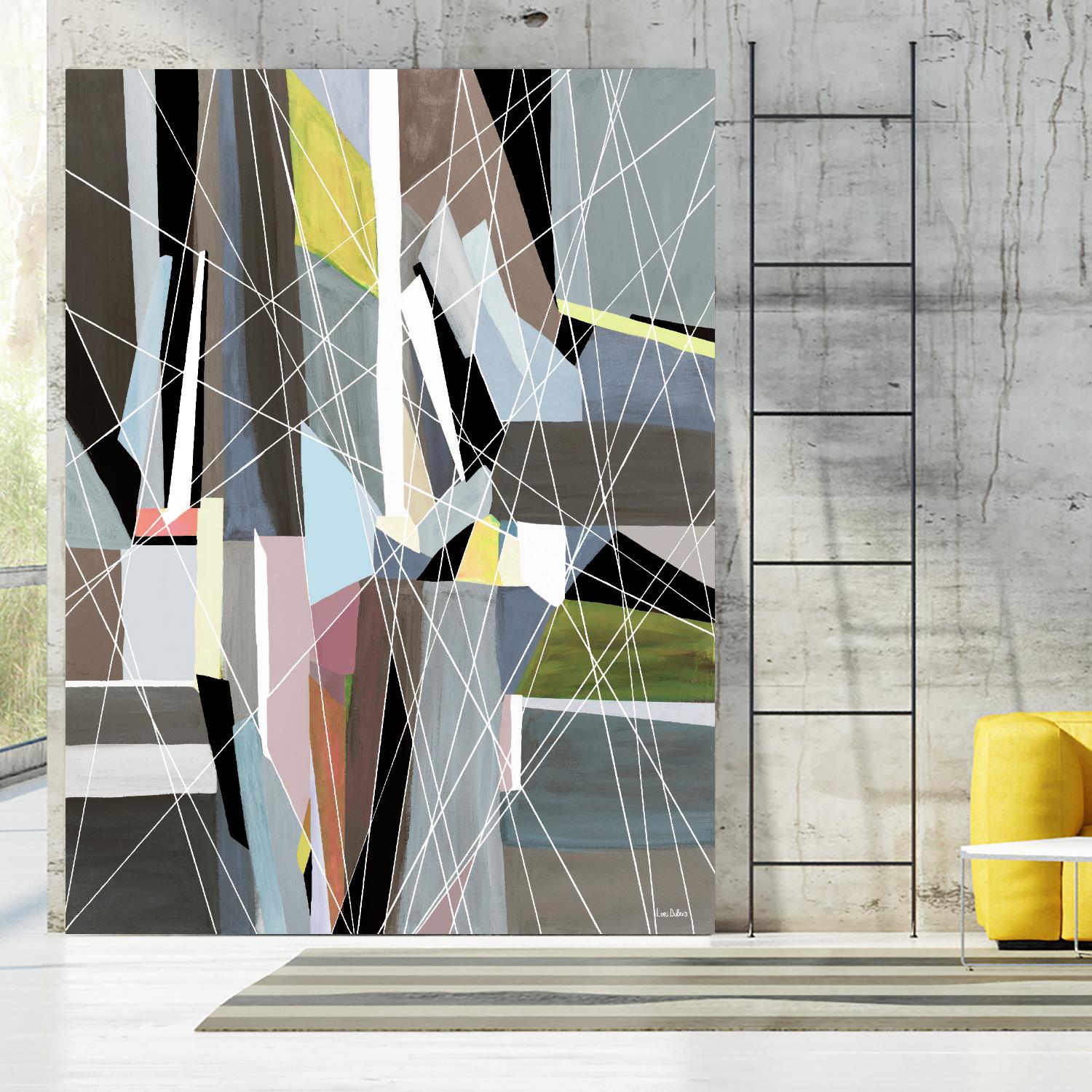 OceanRain by Lori Dubois on GIANT ART - pink geometric ton neutre