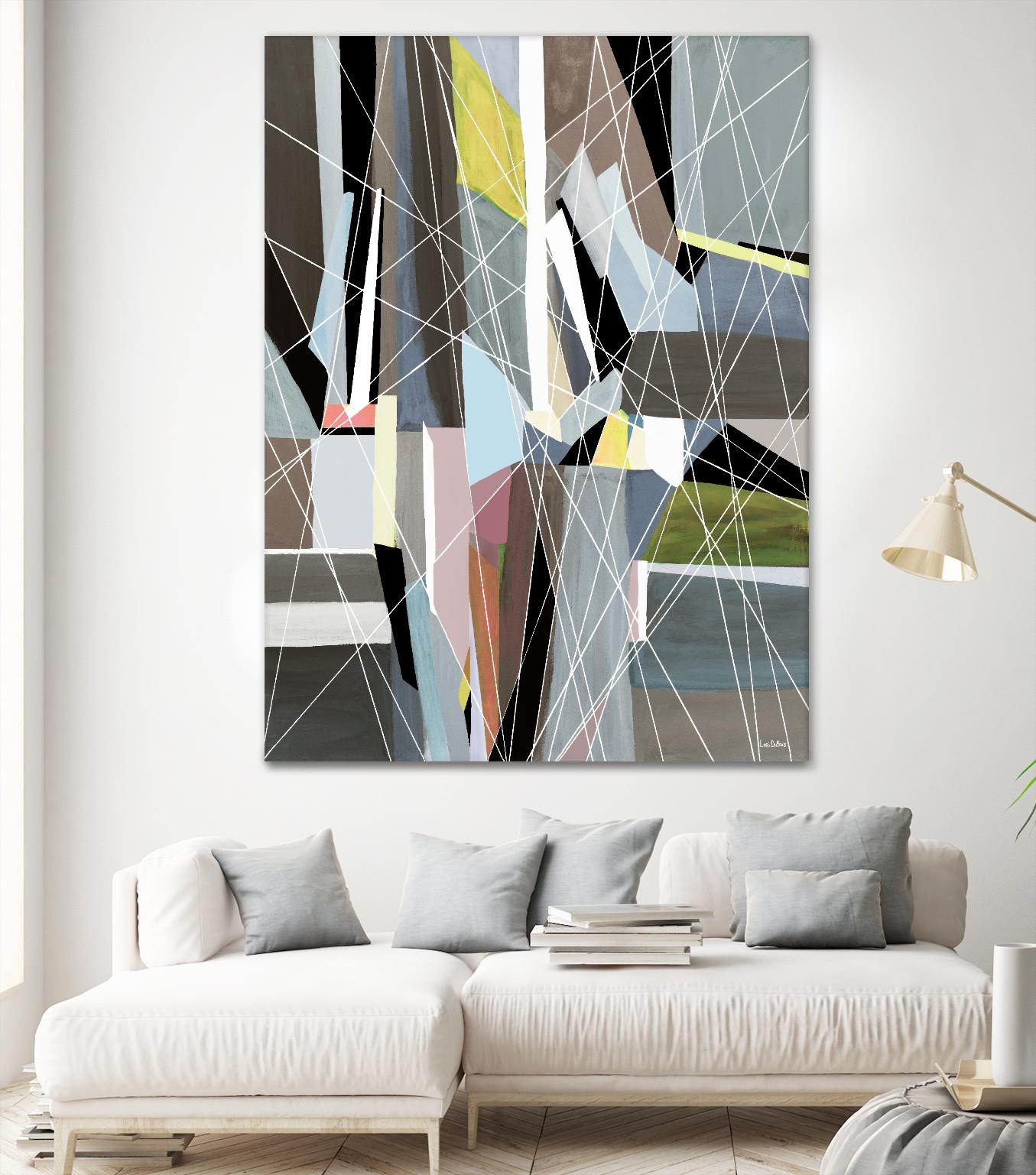 OceanRain by Lori Dubois on GIANT ART - pink geometric ton neutre