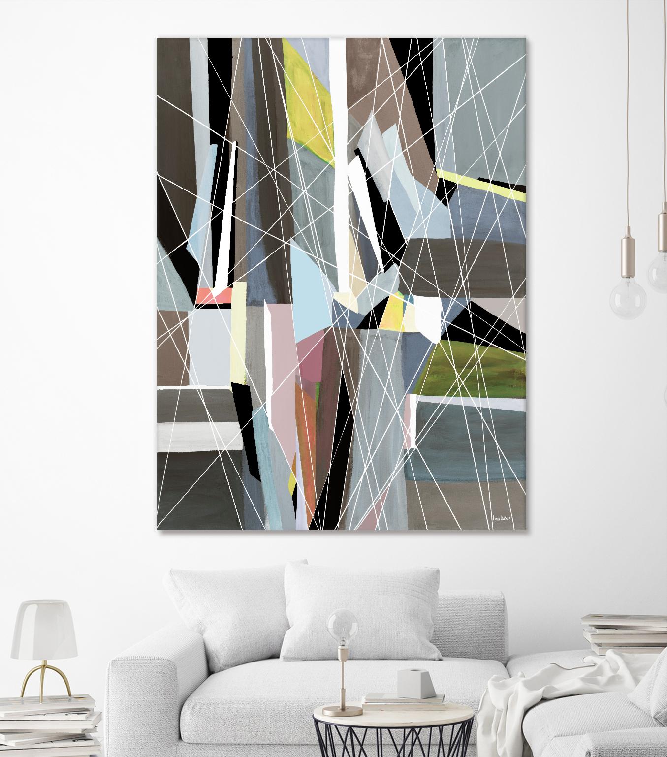 OceanRain by Lori Dubois on GIANT ART - pink geometric ton neutre