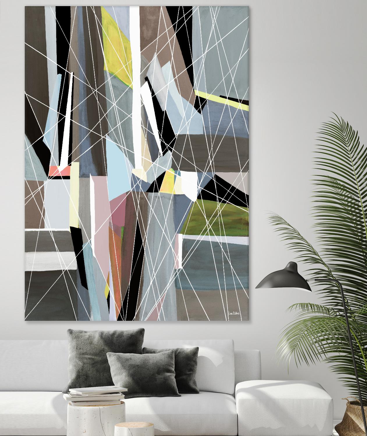 OceanRain by Lori Dubois on GIANT ART - pink geometric ton neutre