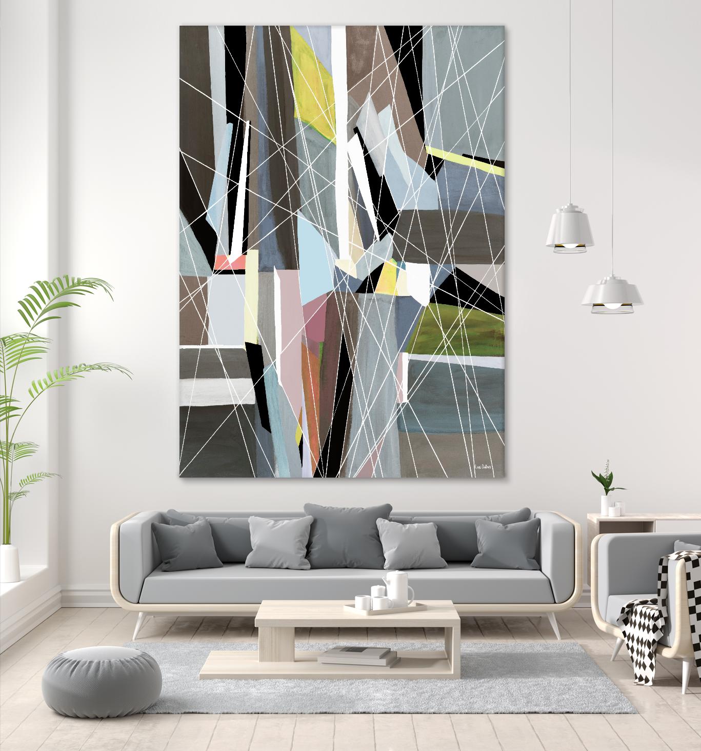 OceanRain by Lori Dubois on GIANT ART - pink geometric ton neutre