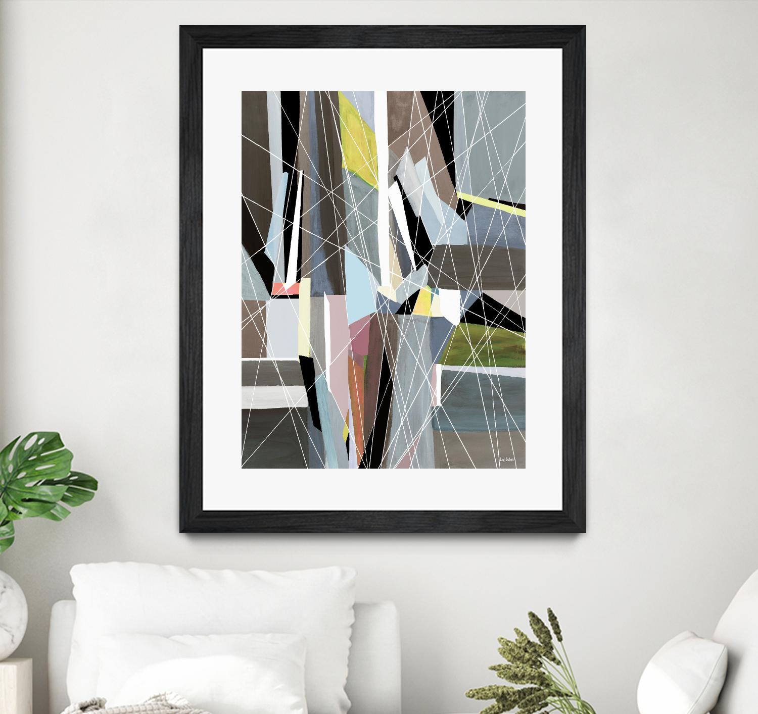 OceanRain by Lori Dubois on GIANT ART - pink geometric ton neutre