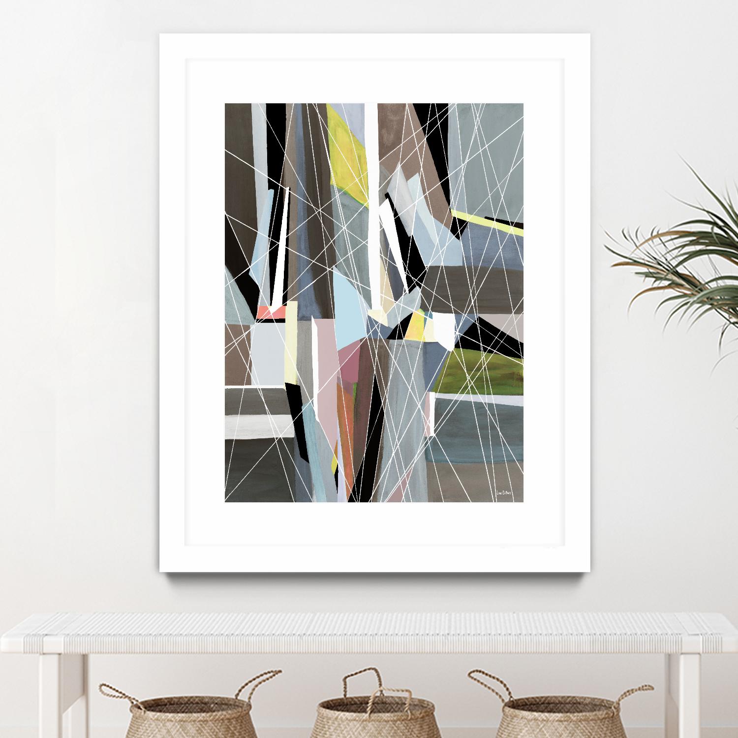 OceanRain by Lori Dubois on GIANT ART - pink geometric ton neutre