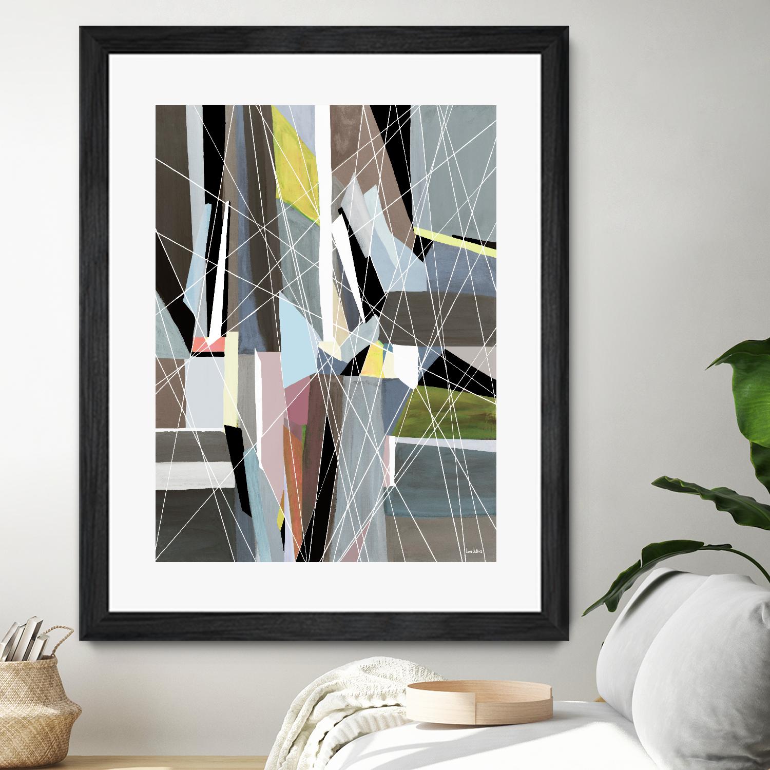 OceanRain by Lori Dubois on GIANT ART - pink geometric ton neutre