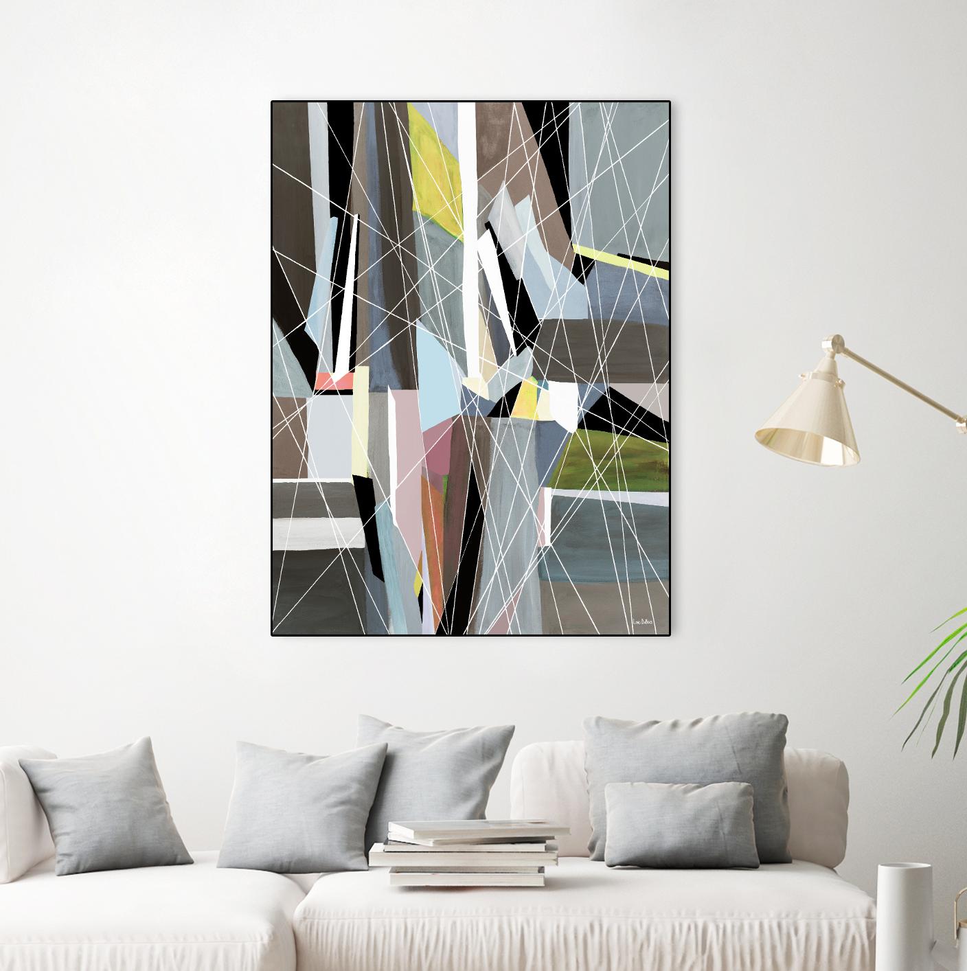 OceanRain by Lori Dubois on GIANT ART - pink geometric ton neutre