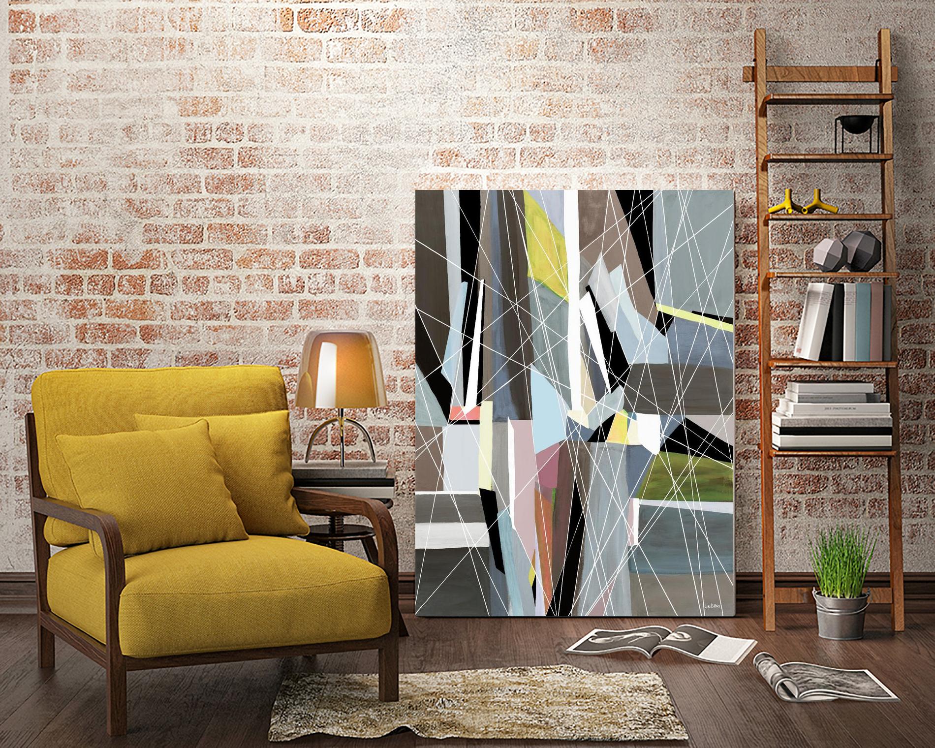 OceanRain by Lori Dubois on GIANT ART - pink geometric ton neutre