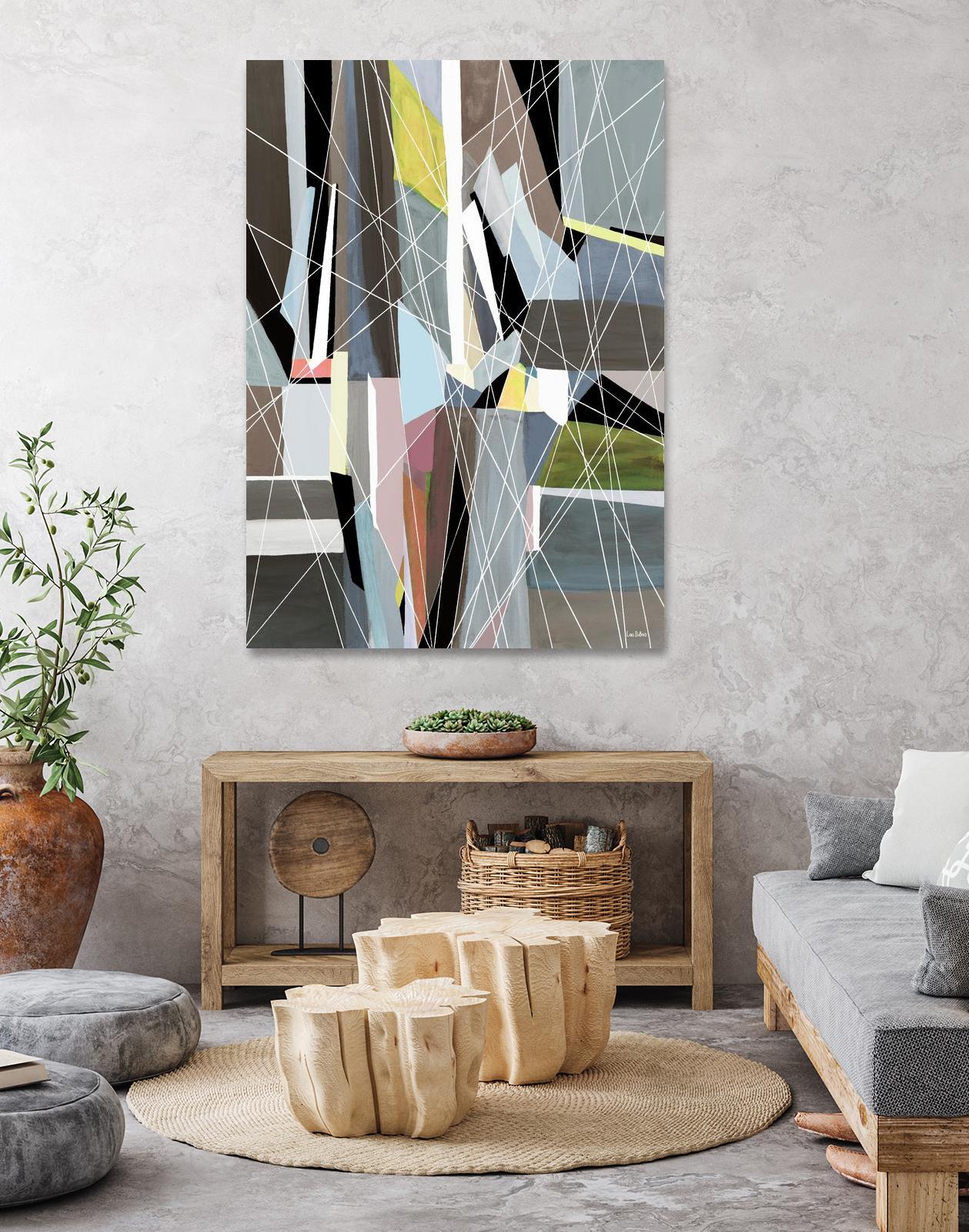 OceanRain by Lori Dubois on GIANT ART - pink geometric ton neutre